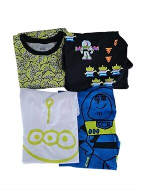 Disney Pixar Toy Story Alien Buzz 4PC Shirt Set Youth XXL NWT Cotton Vacation